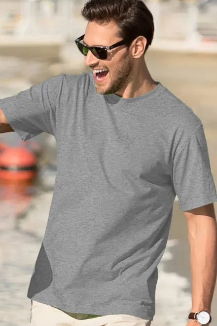 Pánske tričko klasické, tmavosivý melír