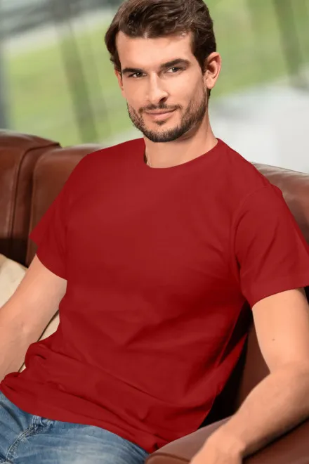 Tričko vyššej gramáže unisex, bordová