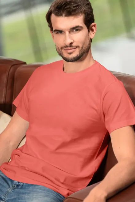 Tričko vyššej gramáže unisex, koralová