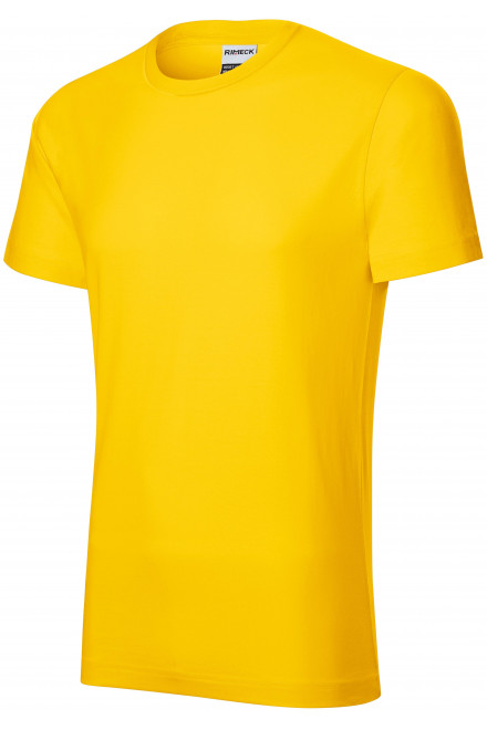 Odolné pánske tričko hrubšie, žltá