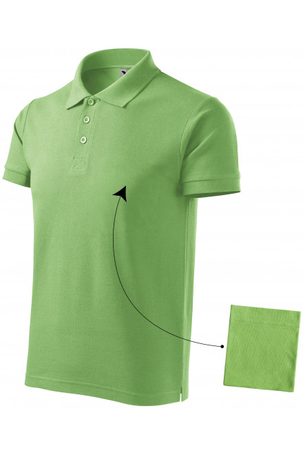 Pánska elegantná polokošeľa, hráškovo zelená, tričká