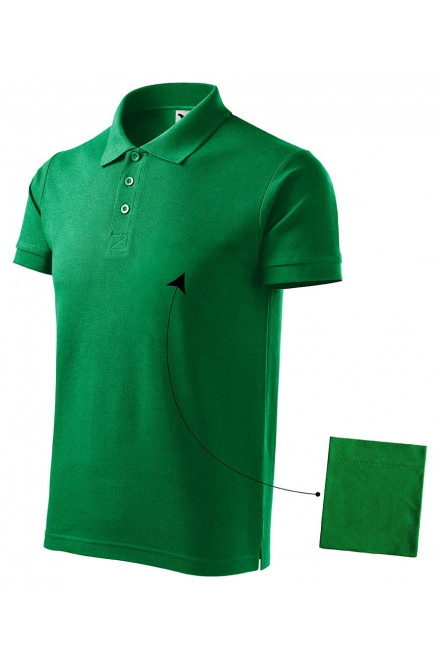 Pánska elegantná polokošeľa, trávová zelená, jednofarebné tričká