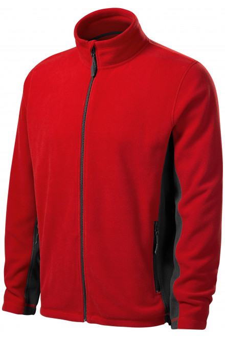Pánska fleecová bunda kontrastná, červená