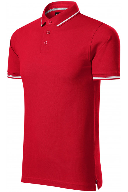 Pánska kontrastná polokošeľa, formula červená, jednofarebné tričká