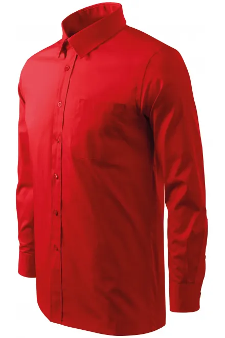 Pánska košeľa s dlhým rukávom, červená