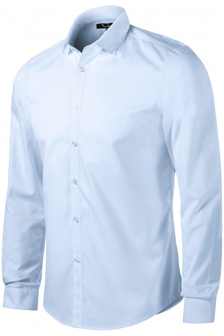 Pánska košeľa s dlhým rukávom slim fit, svetlo modrá