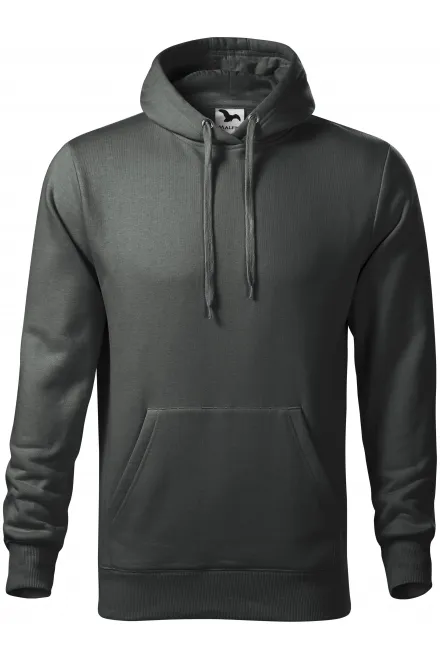 Pánska mikina bez zipsu s kapucňou - tmavá bridlica, S