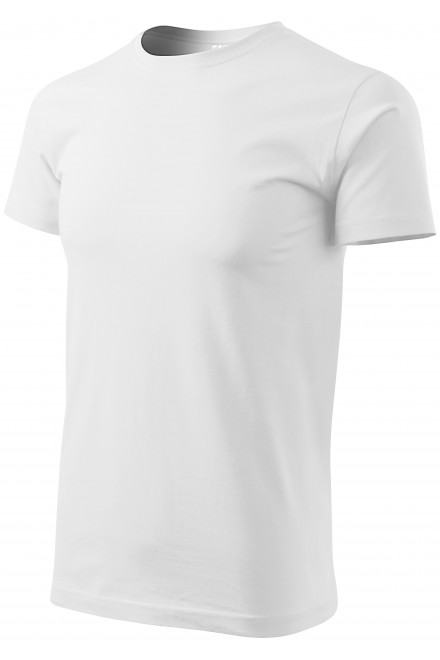 Pánske tričko jednoduché, biela, bavlnené tričká