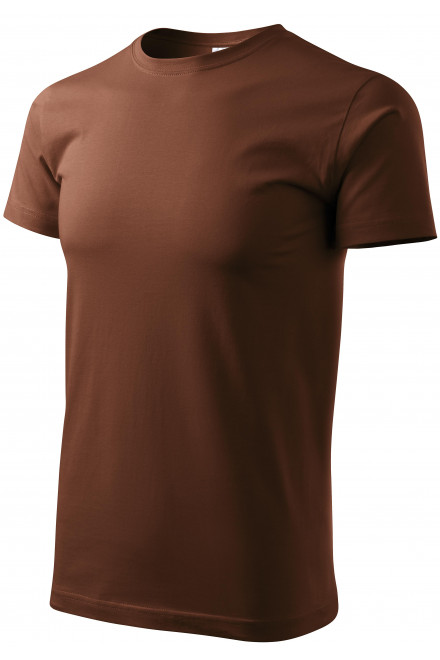 Pánske tričko jednoduché, čokoládová, hnedé tričká