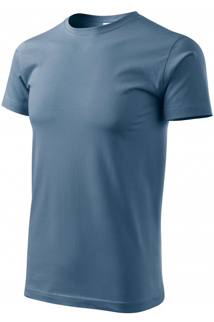 Pánske tričko jednoduché, denim, tričká bez potlače