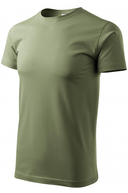 Pánske tričko jednoduché, khaki, zelené tričká