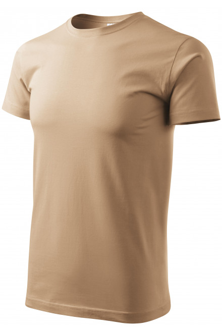 Pánske tričko jednoduché, piesková, hnedé tričká