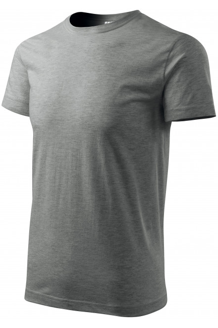 Pánske tričko jednoduché, tmavosivý melír, tričká pánske