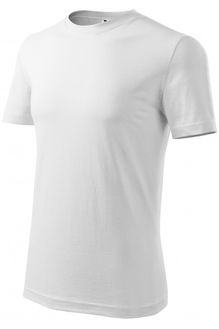 Pánske tričko klasické, biela, jednofarebné tričká