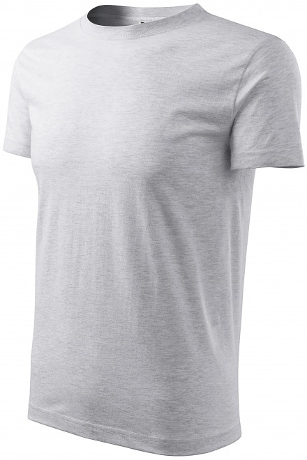 Pánske tričko klasické, svetlosivý melír, sivé tričká