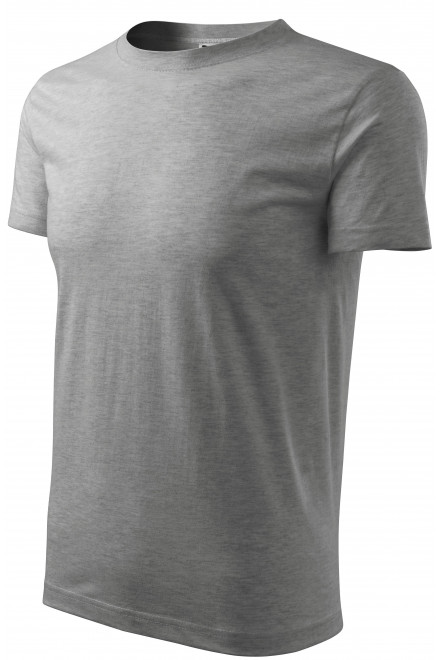 Pánske tričko klasické, tmavosivý melír, sivé tričká