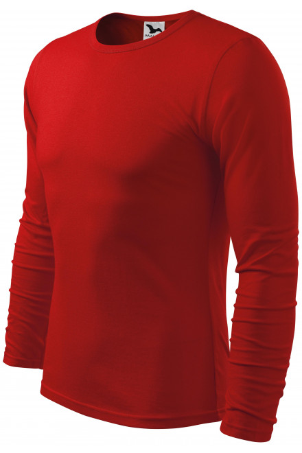 Pánske tričko s dlhým rukávom, červená, červené tričká