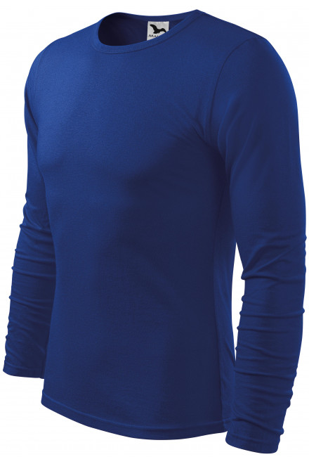 Pánske tričko s dlhým rukávom, kráľovská modrá, modré tričká