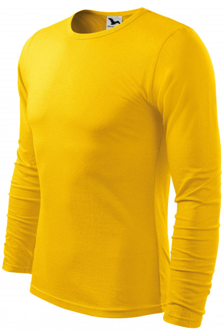 Pánske tričko s dlhým rukávom, žltá, žlté tričká