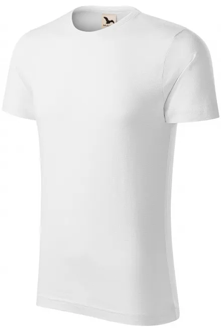 Pánske tričko, štruktúrovaná organická bavlna, biela