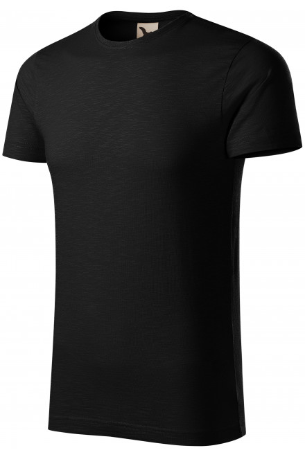 Pánske tričko, štruktúrovaná organická bavlna, čierna