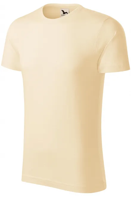 Pánske tričko, štruktúrovaná organická bavlna, mandľová