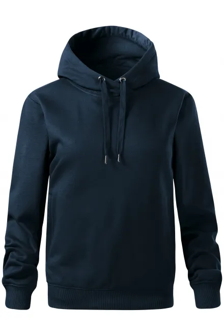 Pohodlná dámska mikina s kapucňou - tmavomodrá, XS