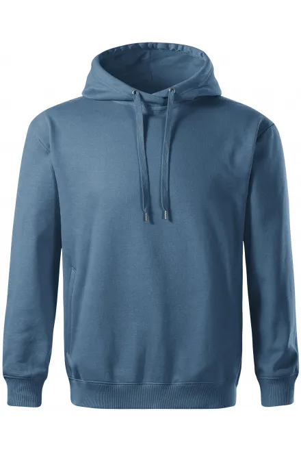 Pohodlná pánska mikina s kapucňou - denim, S