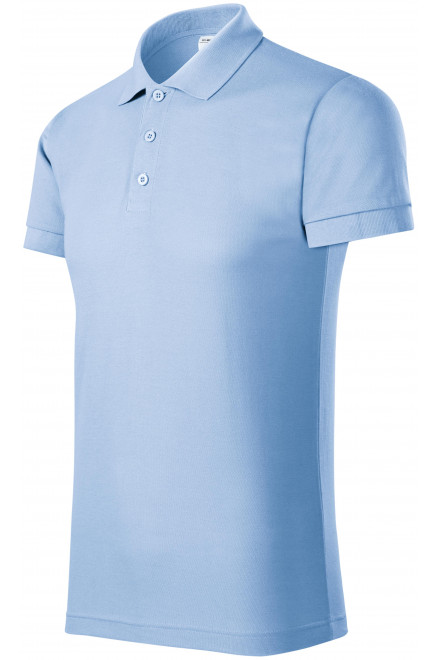 Pohodlná pánska polokošeľa, nebeská modrá, jednofarebné tričká