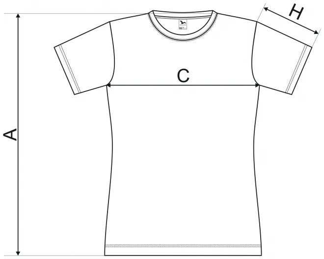 Dámske športové tričko - tabuľka veľkostí