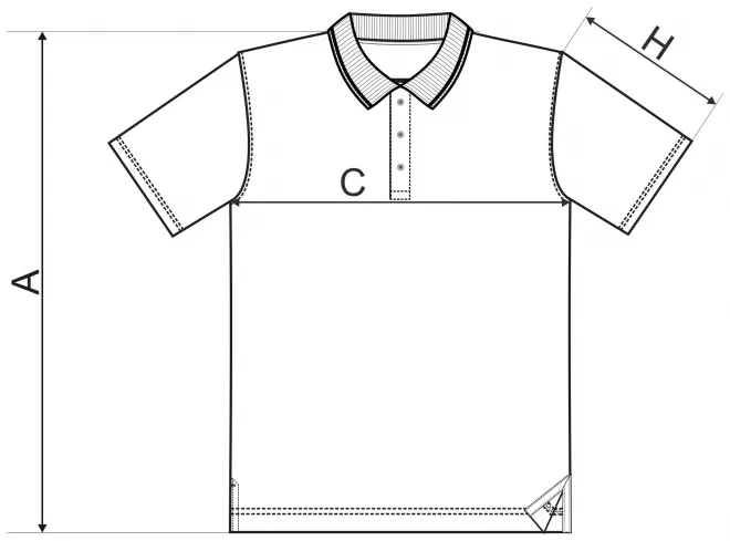 Pánska elegantná polokošeľa mercerovaná - tabuľka veľkostí