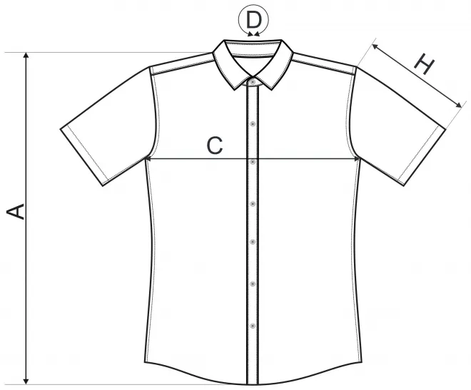 Pánska košeľa Slim fit - tabuľka veľkostí