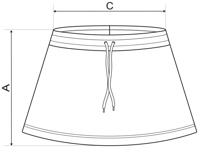 Sukňa dámska - tabuľka veľkostí