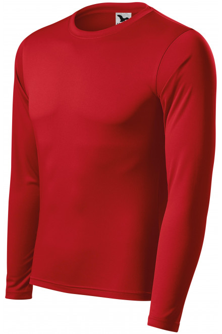 Tričko na šport s dlhým rukávom, červená, dlhé tričká