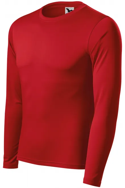 Tričko na šport s dlhým rukávom, červená