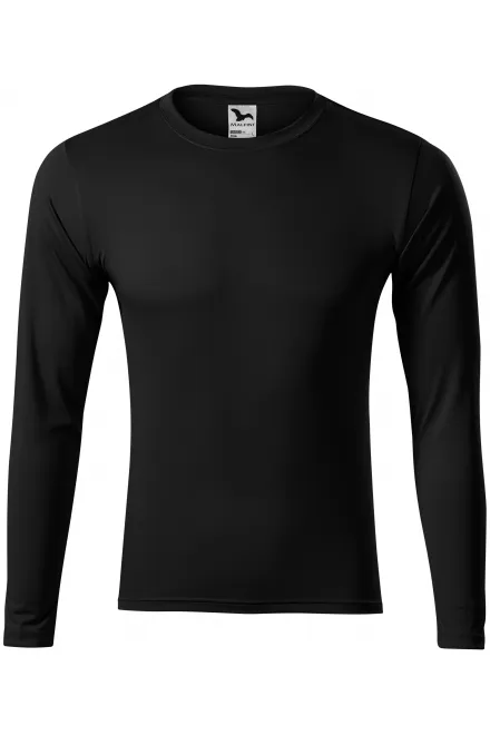 Tričko na šport s dlhým rukávom - čierna, XS