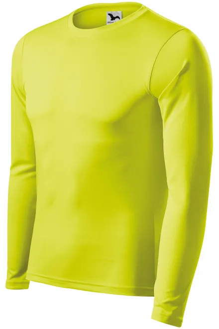 Tričko na šport s dlhým rukávom, neónová žltá