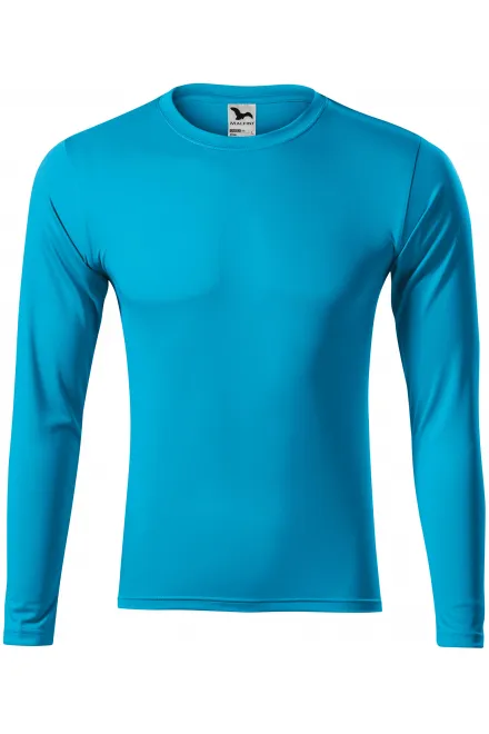 Tričko na šport s dlhým rukávom - tyrkysová, XS