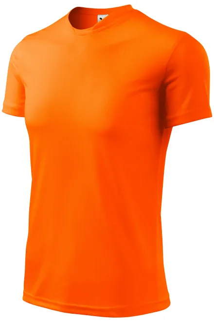 Tričko s asymetrickým priekrčníkom, neónová oranžová