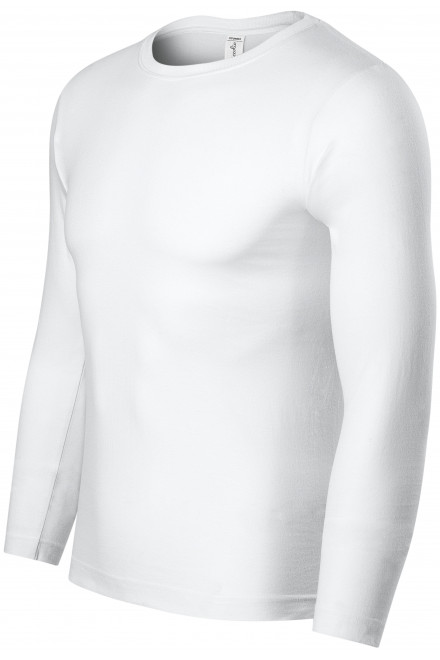 Tričko s dlhým rukávom, ľahšie, biela, unisex tričká