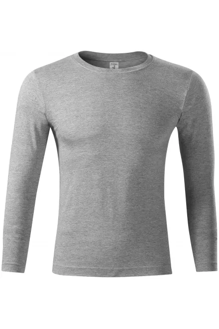 Tričko s dlhým rukávom, ľahšie - tmavosivý melír, L