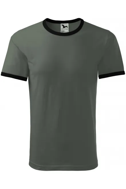 Unisex tričko kontrastné - tmavá bridlica, S